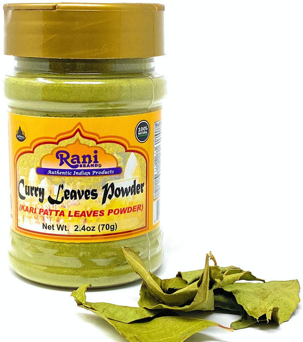 Rani Curry Leaves Powder (Kari Neem Patha) Indian Spice 2.4oz (70g) ~ All Natural | Vegan | Gluten Friendly | NON-GMO | Indian Origin