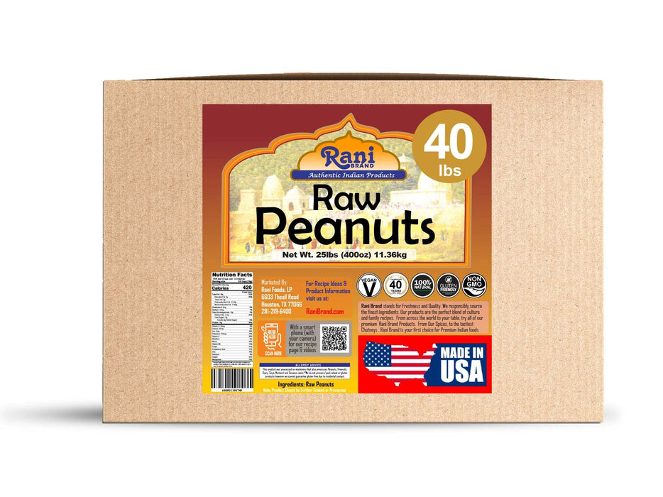 Rani Peanuts, Raw Whole With Skin (uncooked, unsalted) ~ All Natural | Fresh Product of USA ~ Spanish Grade Groundnut / Redskin {9 Sizes Available}