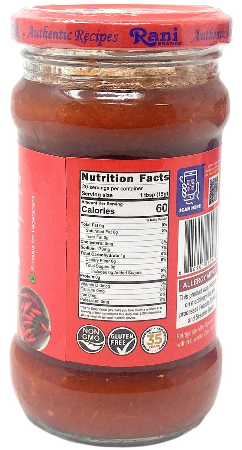Rani Red Chilli Cooking Paste 10.58oz (300g) Glass Jar, Pack of 5+1 FREE ~ Vegan | Gluten Free | NON-GMO | No Colors | Indian Origin