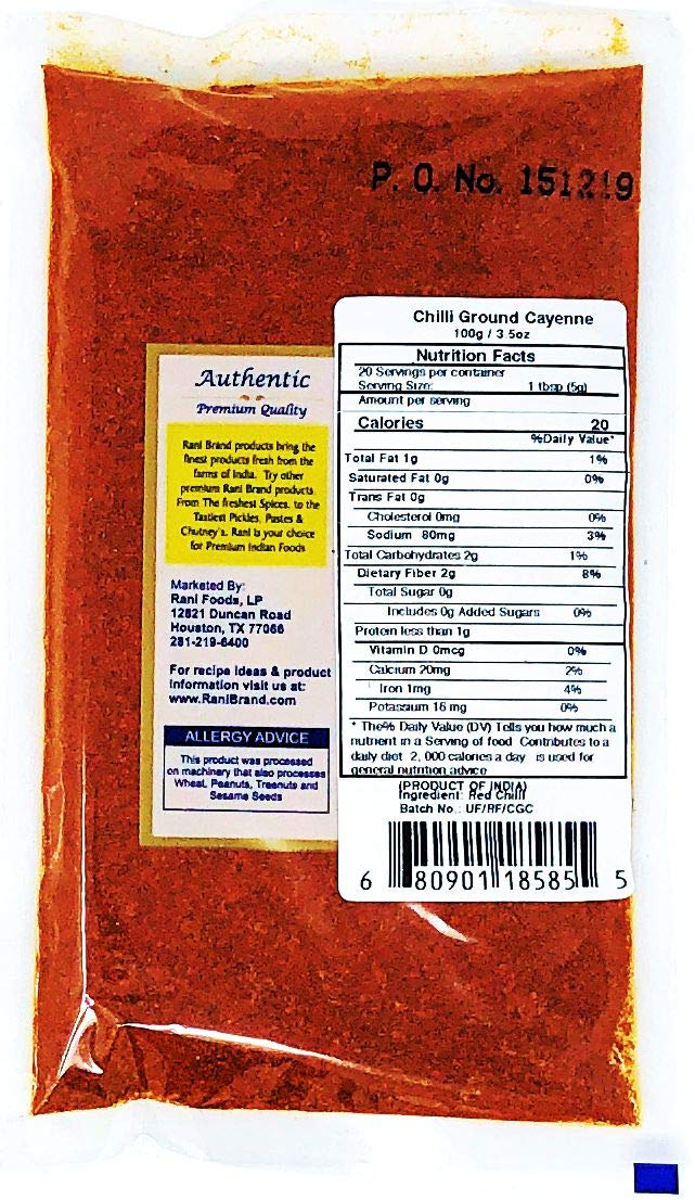 Rani Chilli Powder Regular and Extra Hot {19 Sizes Available}