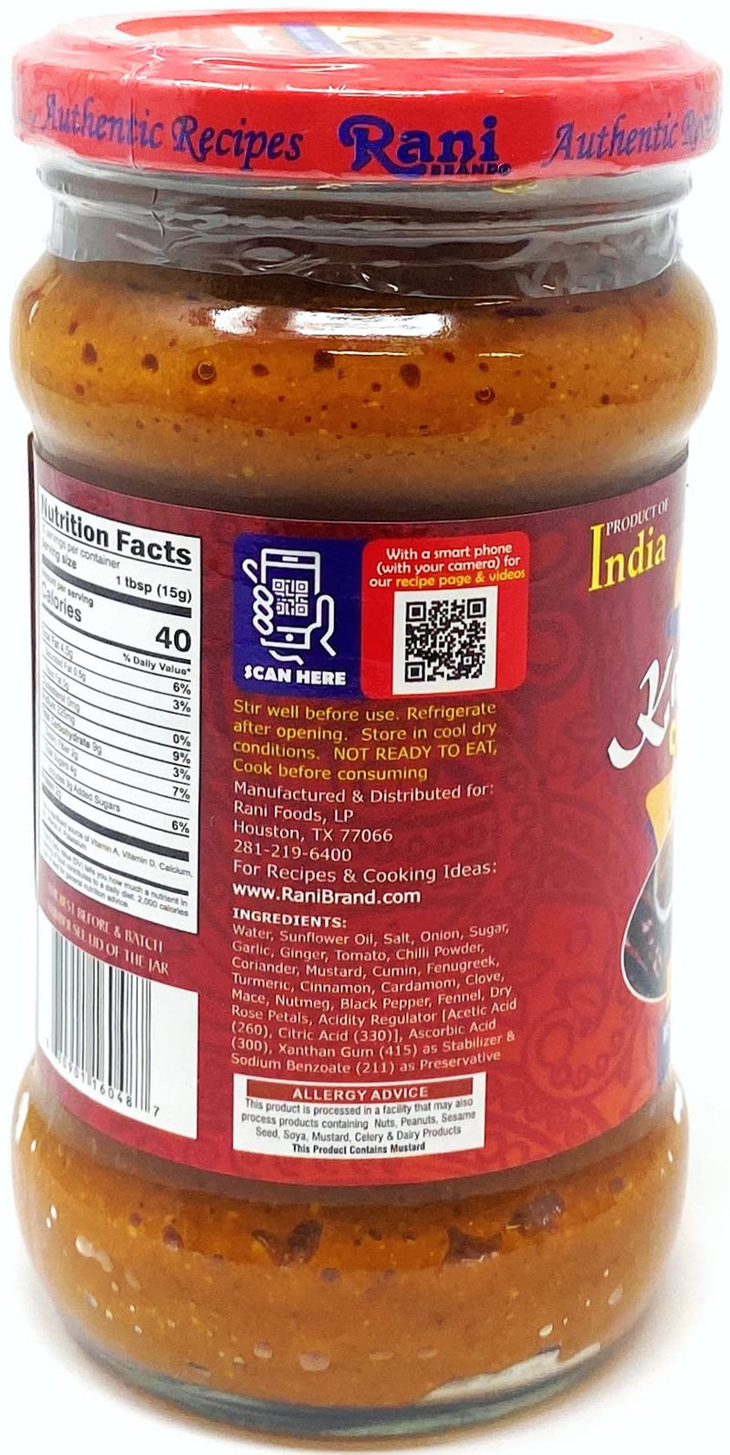 Rani Kashmiri Masala Curry Paste 10.5oz (300g) Glass Jar ~ All Natural | NON-GMO | Vegan | Gluten Free | Indian Origin, Cooking Spice Paste