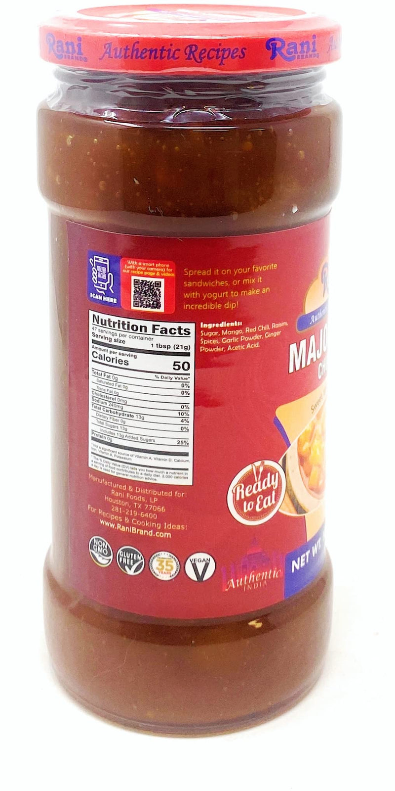 Natural Rani Major Gluten Free Grey Mango Chutney 
