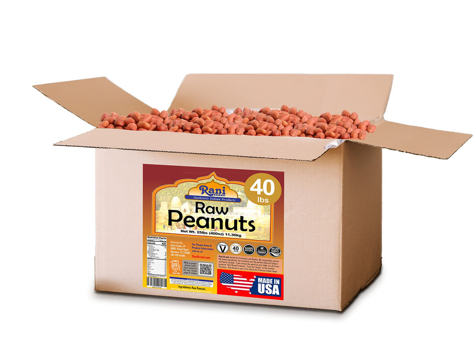 Rani Peanuts, Raw Whole With Skin (uncooked, unsalted) ~ All Natural | Fresh Product of USA ~ Spanish Grade Groundnut / Redskin {9 Sizes Available}