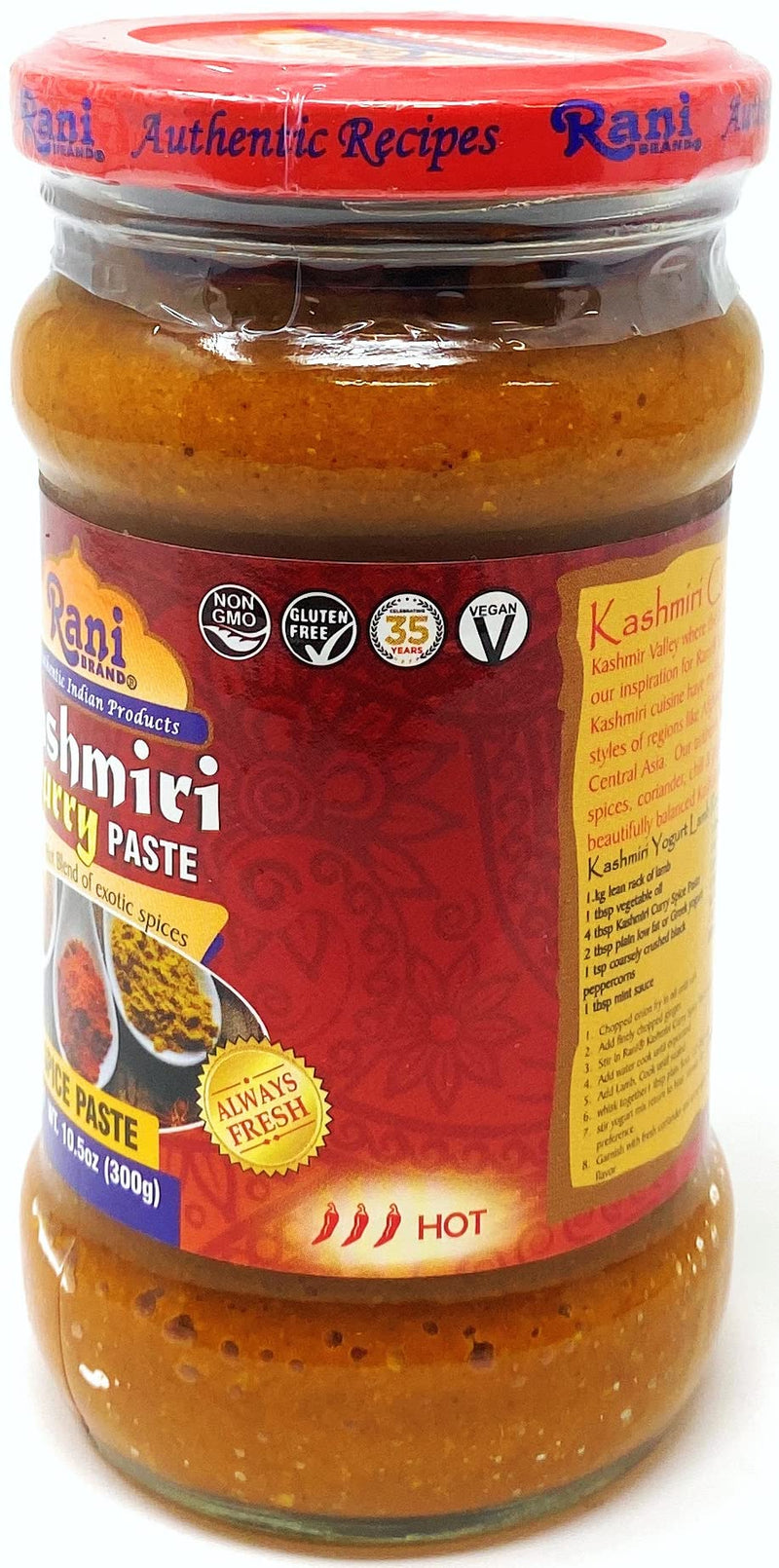 Rani Kashmiri Masala Curry Paste 10.5oz (300g) Glass Jar, Pack of 5+1 FREE ~ All Natural | NON-GMO | Vegan | Gluten Free | Indian Origin