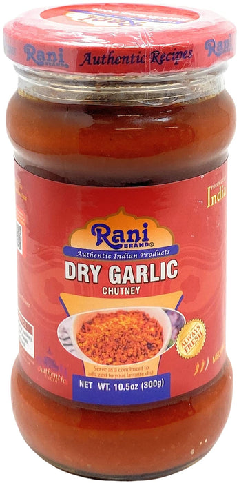 Rani Garlic Chutney 10.5oz (300g) Glass Jar, Ready to Eat ~ All Natural | No Preservatives | Vegan | Gluten Free | NON-GMO | No Colors
