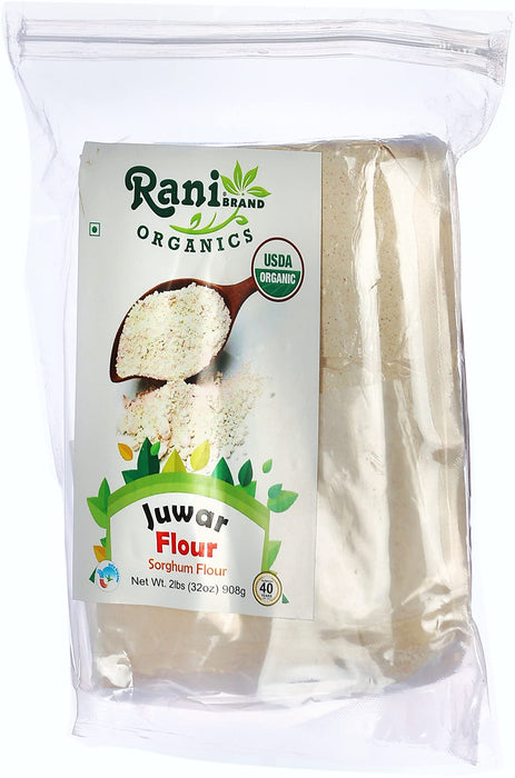 Rani Organic Juwar (Sorghum) Flour 32oz (2lbs) 908g ~ All Natural | Vegan | Gluten Friendly | NON-GMO | Indian Origin | USDA Certified Organic