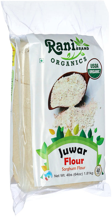 Rani Organic Juwar (Sorghum) Flour 64oz (4lbs) 1.81kg Bulk ~ All Natural | Vegan | Gluten Friendly | NON-GMO | Indian Origin | USDA Certified Organic