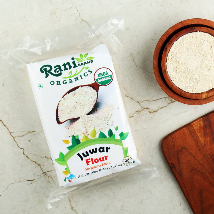Rani Organic Juwar (Sorghum) Flour 64oz (4lbs) 1.81kg Bulk ~ All Natural | Vegan | Gluten Friendly | NON-GMO | Indian Origin | USDA Certified Organic