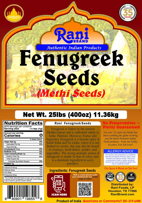 Rani Fenugreek (Methi) Seeds {11 Sizes Available}