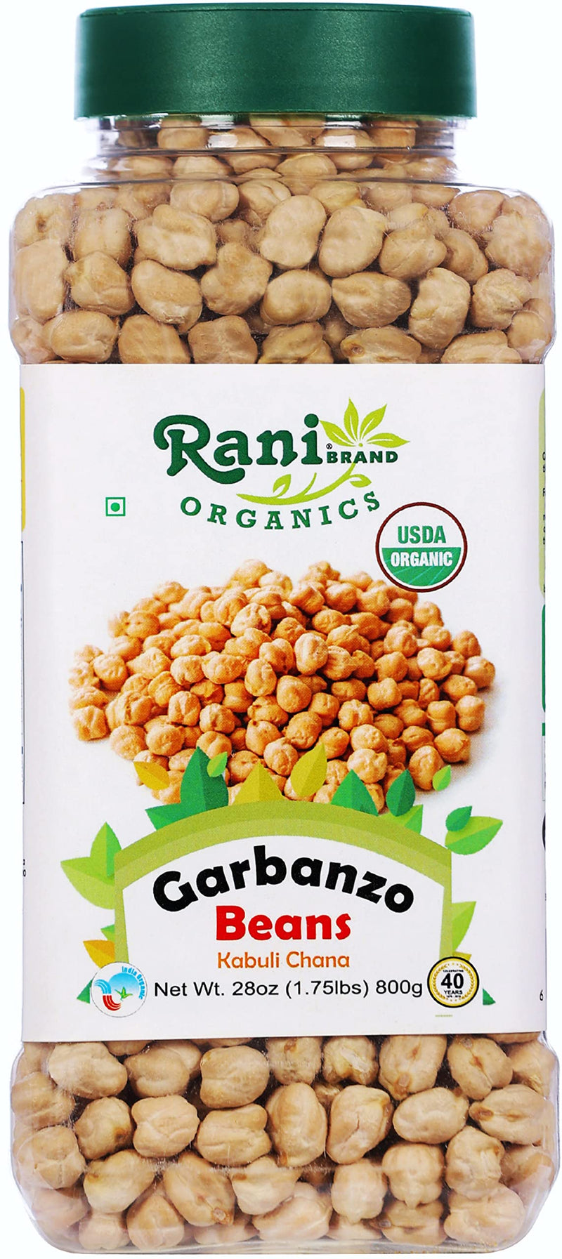 Rani Organic Garbanzo Beans (Kabuli Chana) 28oz
