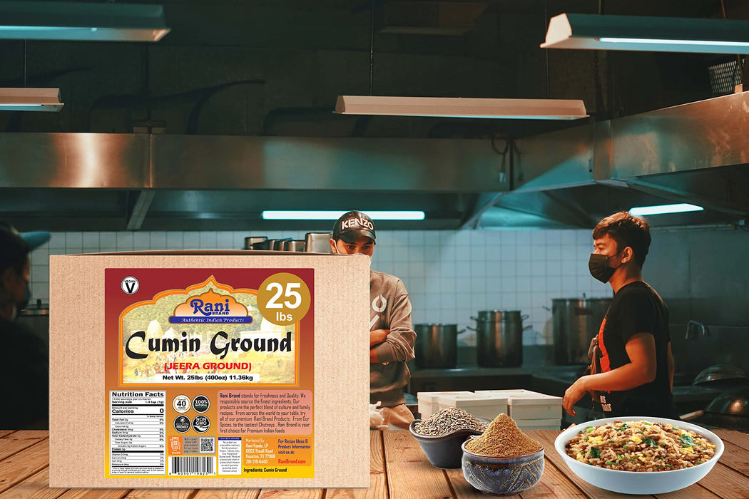 Rani Cumin (Jeera) Powder Spice 400oz (25lbs) 11.36kg Bulk Box ~ All Natural | Vegan | Gluten Friendly | NON-GMO | Indian Origin