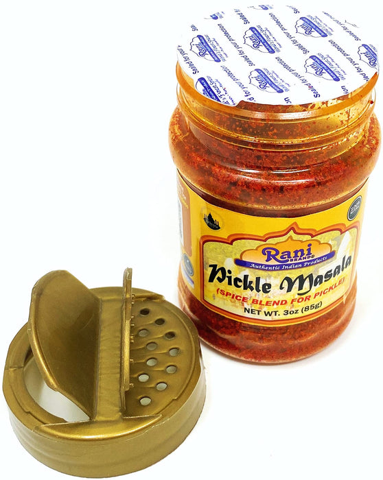 Rani Pickle (Achar) Masala Natural Indian Spice Blend 3oz (85g) PET Jar ~ All Natural | Vegan | Gluten Friendly | NON-GMO | No colors | Indian Origin