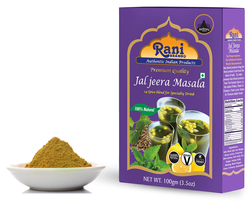 Rani Jal Jeera Masala (14-Spice blend for Spicy Indian Drink) 3.5oz (100g) ~ All Natural | Vegan | No Colors | Gluten Friendly | NON-GMO | Indian Origin
