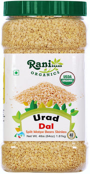 Rani Organic Urid/Urad Dal Chilka Indian 64oz