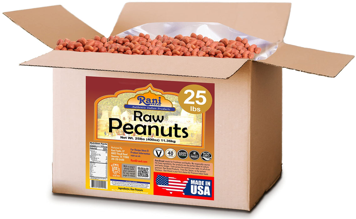 Rani Peanuts, Raw Whole With Skin (uncooked, unsalted) ~ All Natural | Fresh Product of USA ~ Spanish Grade Groundnut / Redskin {9 Sizes Available}
