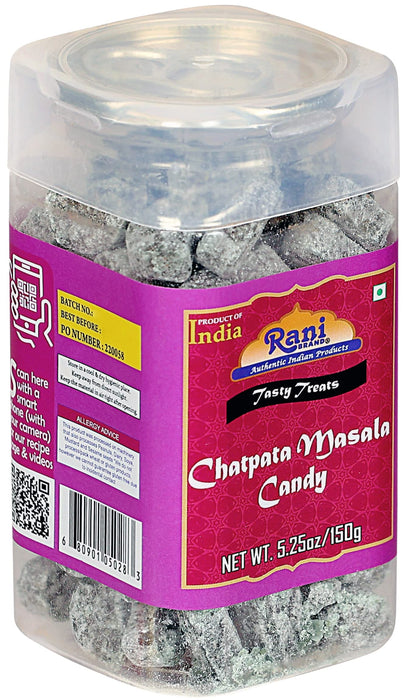 Rani Chatpata Masala Candy 5.25oz (150g) Vacuum Sealed, Easy Open Top, Resealable Container ~ Indian Tasty Treats | Vegan | Gluten Friendly | NON-GMO