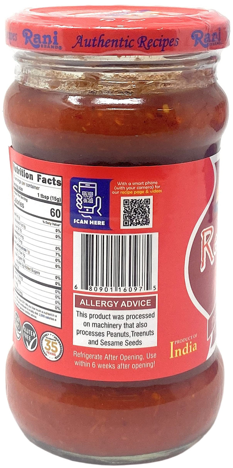 Rani Red Chilli Cooking Paste 10.58oz (300g) Glass Jar, Pack of 5+1 FREE ~ Vegan | Gluten Free | NON-GMO | No Colors | Indian Origin