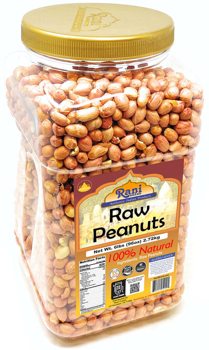 Rani Peanuts, Raw Whole With Skin (uncooked, unsalted) ~ All Natural | Fresh Product of USA ~ Spanish Grade Groundnut / Redskin {9 Sizes Available}