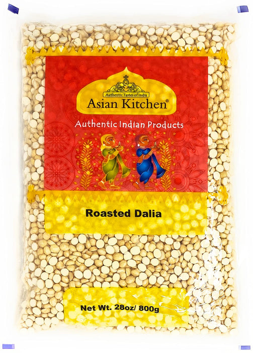 Asian Kitchen Daliya Split (Roasted Split Chickpeas Dalia) 800g (28oz) ~ All Natural | Vegan | Indian Origin