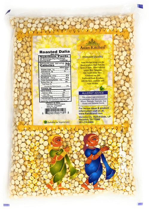 Asian Kitchen Daliya Split (Roasted Split Chickpeas Dalia) 800g (28oz) ~ All Natural | Vegan | Indian Origin