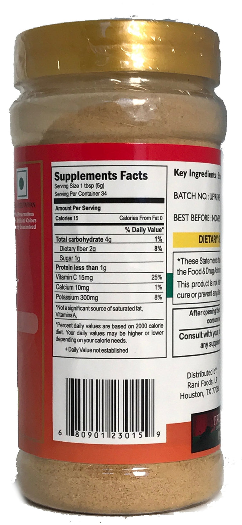 Rani Karela (Bitter Gourd / Charantish) Powder 6oz (172g) All Natural, Salt-Free | No Colors | Gluten Friendly | NON-GMO | Indian Origin