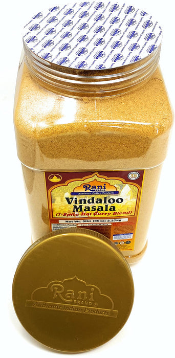 Rani Vindaloo Curry Masala Natural Indian Spice Blend 80oz (5lbs) 2.27kg Bulk PET Jar ~ Salt Free | Vegan | Gluten Friendly| NON-GMO | No colors | Indian Origin