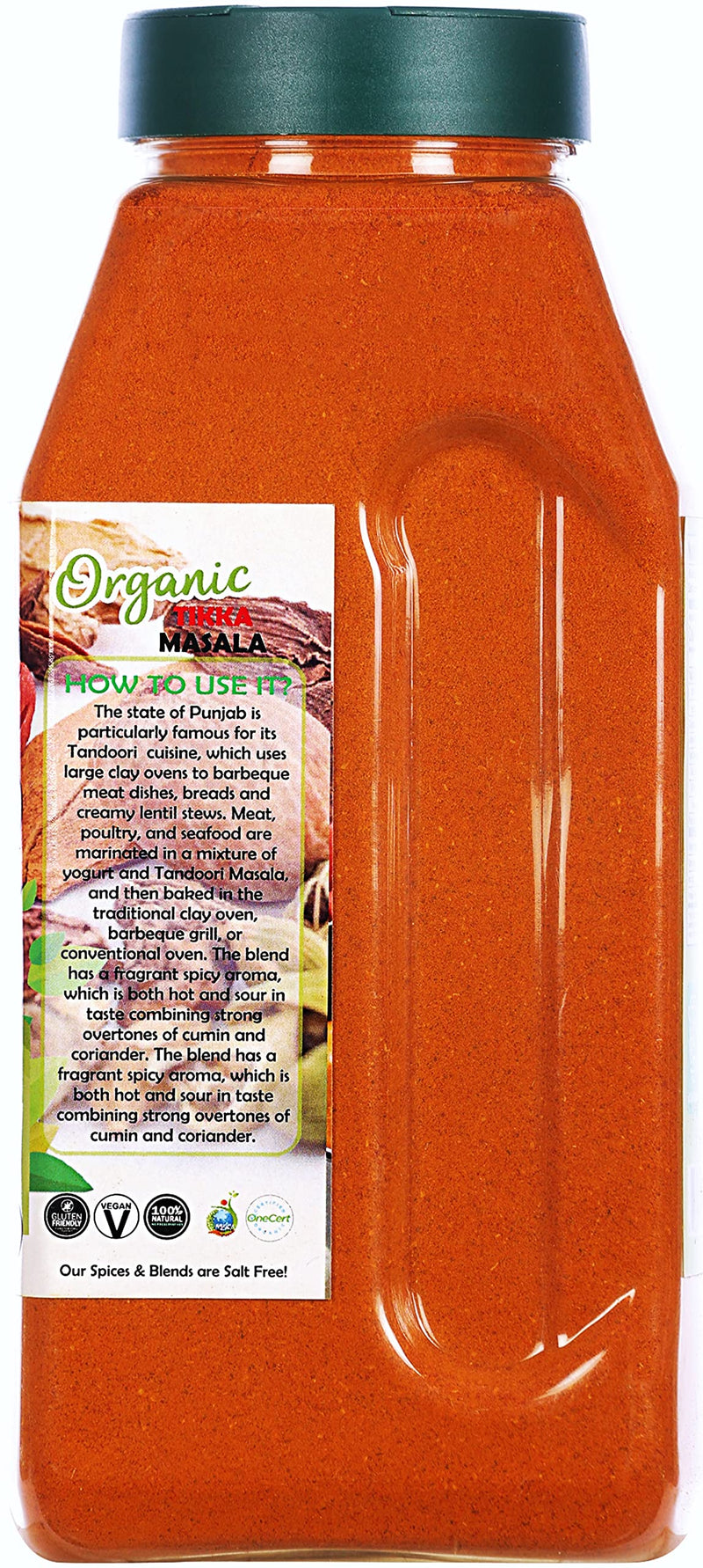 Rani Organic Tikka Masala (Marinade & Grilled Spice Blend) 6-Spice Indian Blend 16oz (1lb) 454g PET Jar ~ All Natural | USDA Certified Organic