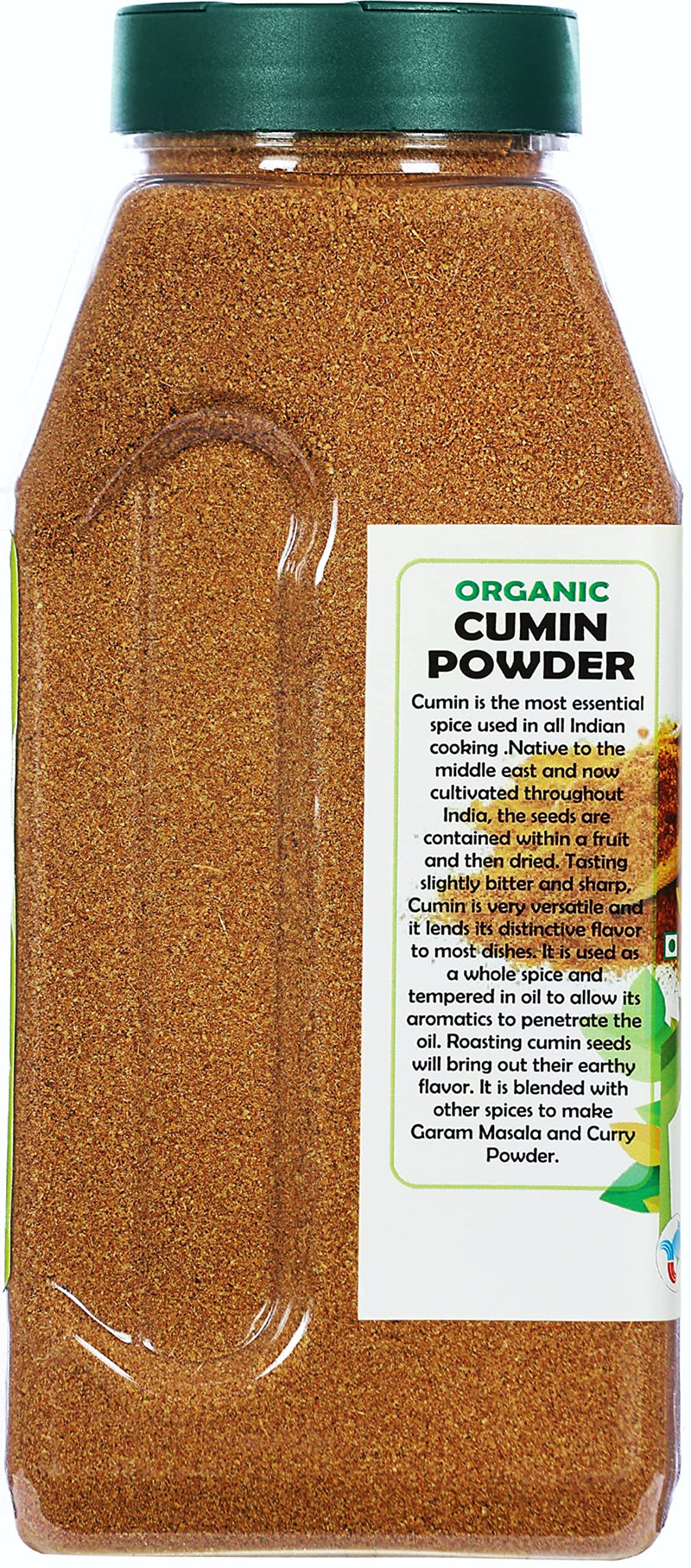 Rani Organic Cumin Powder (Jeera Powder) 16oz (1lb) 454g PET Jar ~ All Natural | Vegan | Gluten Friendly | Indian Origin | USDA Certified Organic