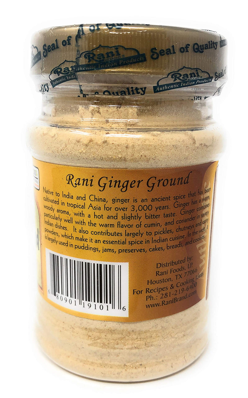 Rani Ginger (Adarak) Powder Ground, Spice 2.5oz (71g) PET Jar ~ All Natural | Vegan | Gluten Friendly | NON-GMO | Indian Origin