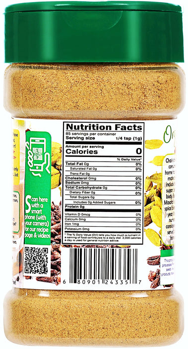 Rani Organic Tea (Chai) Masala Indian Spice Blend 3oz (85g) PET Jar ~ All Natural | Vegan | Gluten Friendly | Indian Origin | USDA Certified Organic
