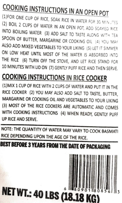 Asian Kitchen Silver White Basmati Rice Aged 18 months {4 Sizes Available}