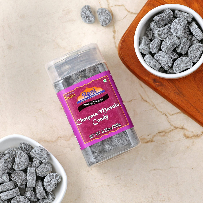 Rani Chatpata Masala Candy 5.25oz (150g) Vacuum Sealed, Easy Open Top, Resealable Container ~ Indian Tasty Treats | Vegan | Gluten Friendly | NON-GMO