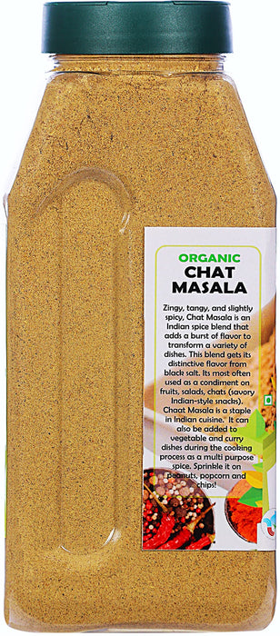 Rani Organic Chat Masala (8-Spice Seasoning Salt) Tangy Indian Seasoning 20oz (1.25lbs) 567g PET Jar ~ All Natural | USDA Certified Organic