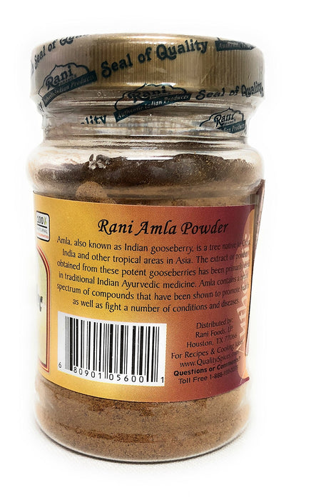 Rani Amla (Indian Gooseberry) Powder 3oz (85g) PET Jar ~ All Natural | Gluten Friendly | Vegan | No Salt or fillers | Indian Origin