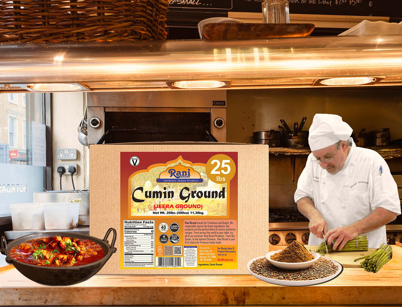 Rani Cumin (Jeera) Powder Spice 400oz (25lbs) 11.36kg Bulk Box ~ All Natural | Vegan | Gluten Friendly | NON-GMO | Indian Origin