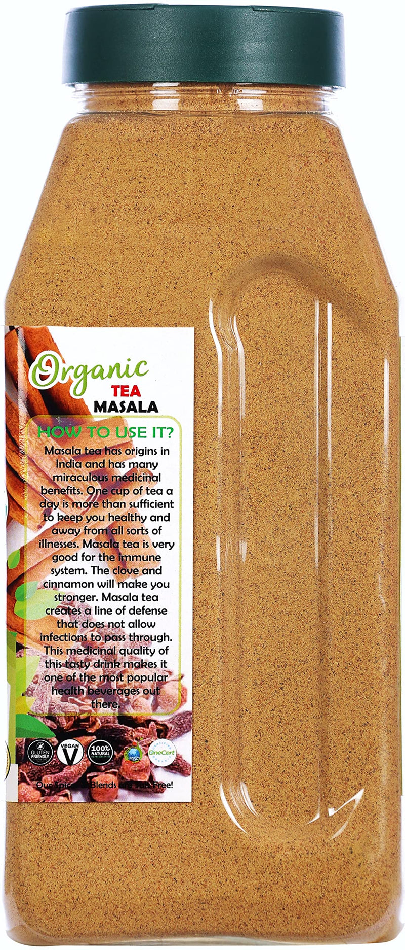 Rani Organic Tea (Chai) Masala Indian Spice Blend 16oz (1lb) 454g PET Jar ~ All Natural | Vegan | Indian Origin | USDA Certified Organic