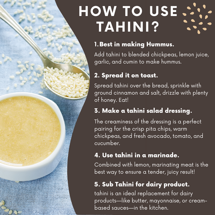 Rani Sesame Tahini (Sesame Butter) 16oz (1lb) 454g, Glass Jar, Vegan, No added sugar, No Sodium ~ Gluten Free | NON-GMO | No Colors | USA Made
